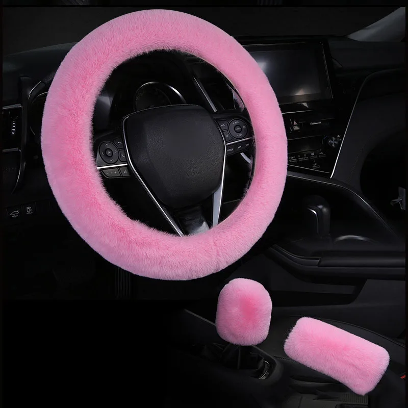 High Quality Universal Car Steering Wheel Winter fur Cover Set Car Accessories Steering Wheel Covers