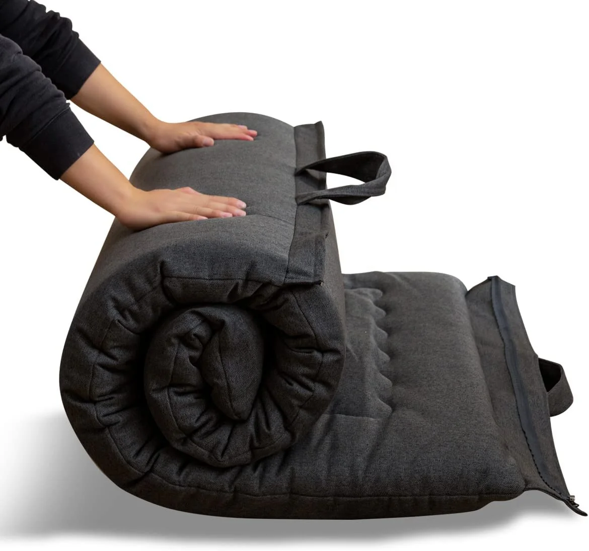 Portable Foldable Futon Mattress, Hypoallergenic Fabric and Memory Foam Mattress Pad for Outdoor Indoor Camping Guest Car