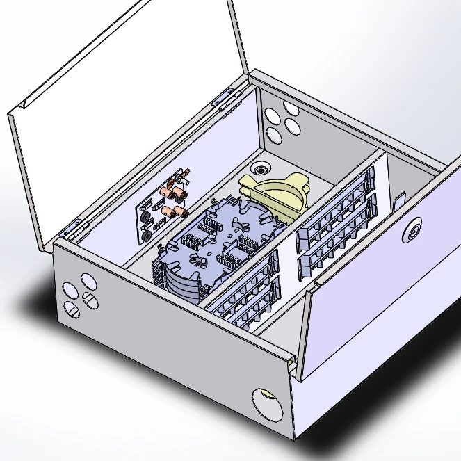 OEM metal box fiber terminal box metal cabinet 48 fibers optic distribution box outdoor indoor installation