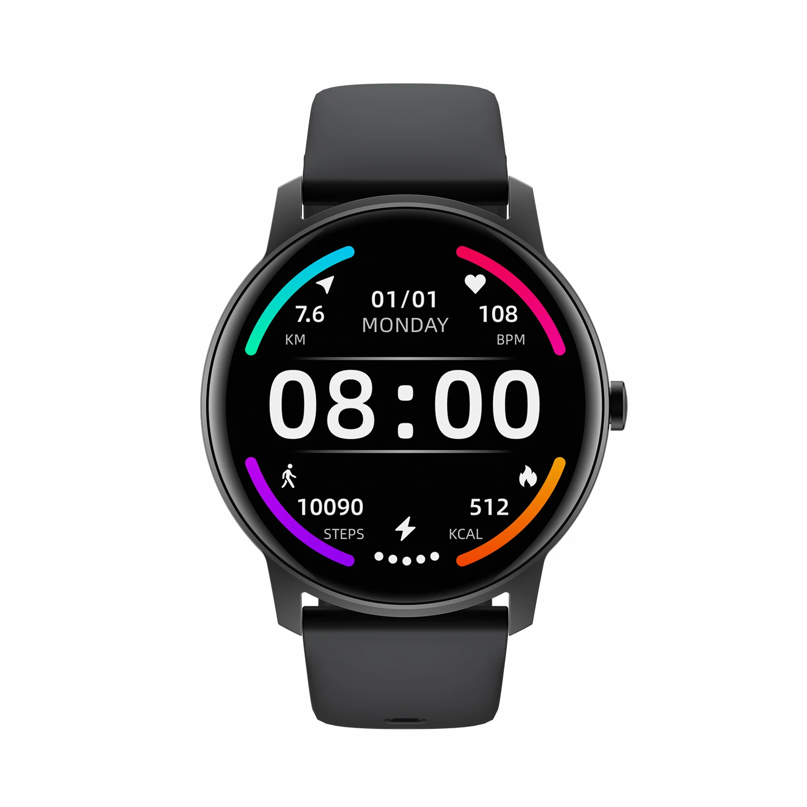 2021 New 1.28' full round screen smartwatch KW77 blood pressure blood oxygen smart watch ip68 waterproof multi watch faces push