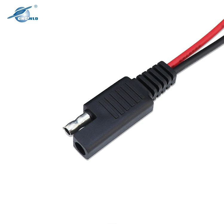 Custom SAE 2 Pin Connector Plug Automotive Solar panel Extension 12V Battery Extension Cable 12 gauge photovoltaic wire harness
