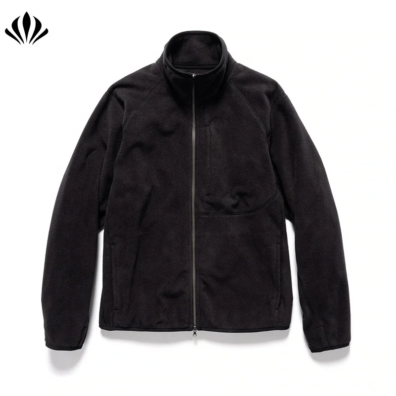 Polar Fleece Jacket Men Full Zip Jacket Outdoor Warm Casual Coat