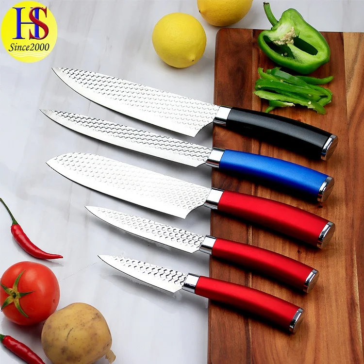 Wholesale Heavy Duty Chinese 6PCS Stainless Steel Kitchen Chef Knives Set
