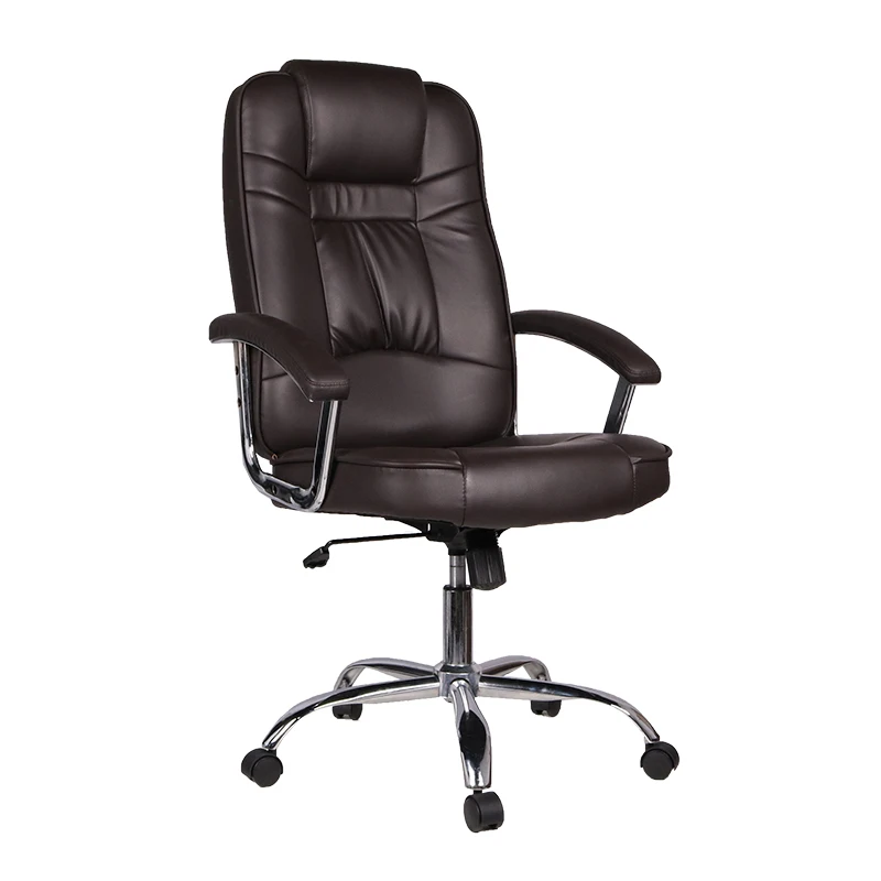 Boss Swivel Revolving True Seating Concepts Leather Executive Chair from Leather Brown