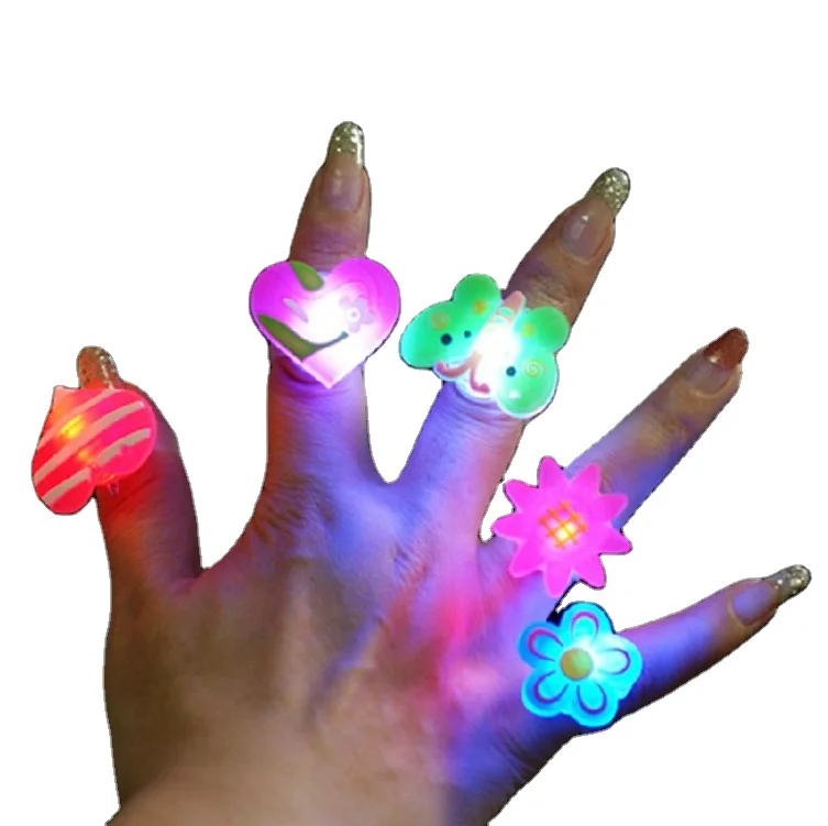 Promotion Party Led Jerry Ring Flashing Light Up Ring Toys LED Strawberry Blinking Rings