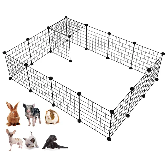 Wire Cube Shelving Small Steel Plastic Animal Cages Rabbit Hamsters Lapin