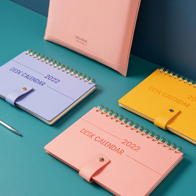 2021-2022 Desk Calendar 14 Month Work Pouch Plan Macaron Candy Color Desktop Decoration Custom