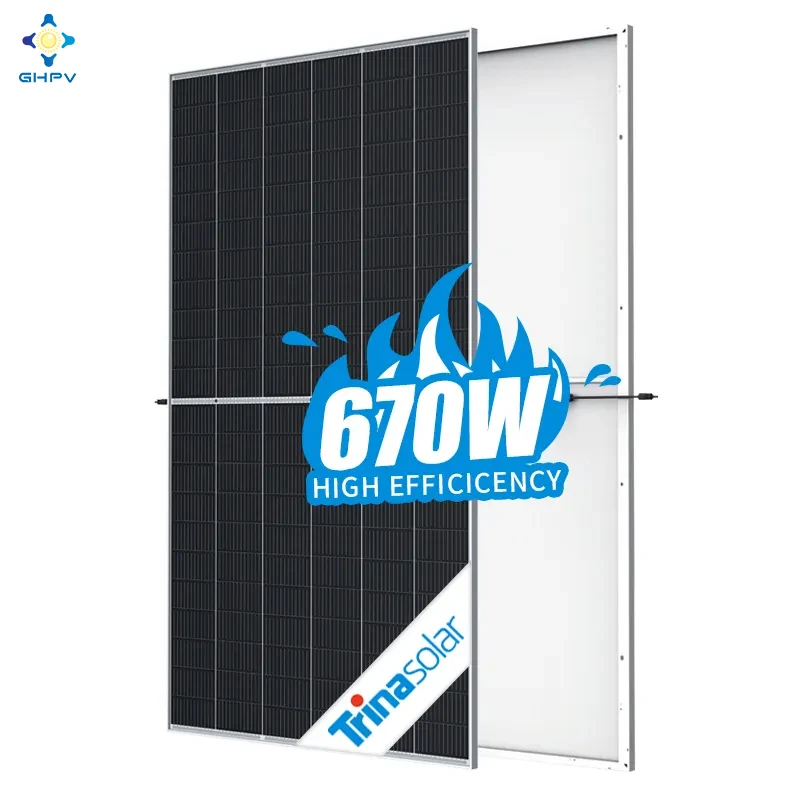 Trina Solar Panel 670w TSM-DE21 Panneaux Solaires Stock Europe 665w 660w 655w 650w Fotovoltaico Modules Trina Solar Vertex 670w