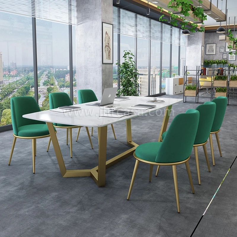 Nordic rock plate computer desk household bedroom light luxury marble study desk simple office table