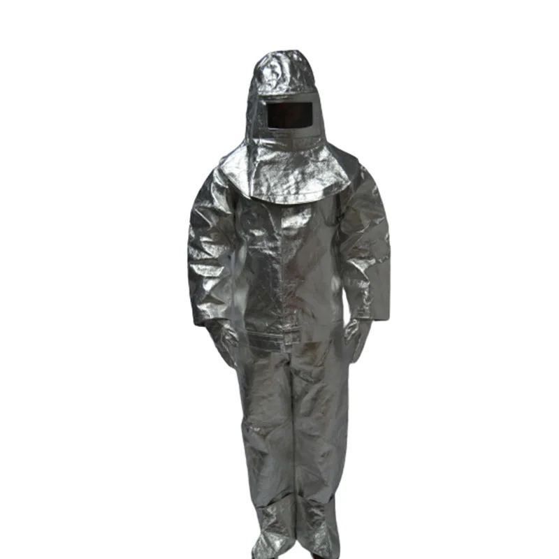 
Thermal Radiation Firefighter Uniform Thermal Radiation Fire Proximity Suit Aluminium Foil Firefighting Suit 