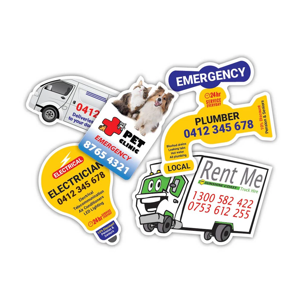 Australia Electrical Plumbing Advertising Fridge Magnet, Light Bulb Shape Magnetic Sticker