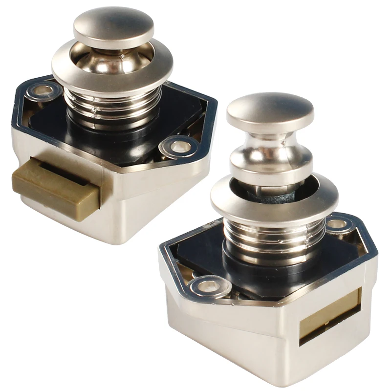 TYTXRV Motorhome Boat Latch Handle 20mm push-lock Button 20pcs/box RV Large Cabinet Push Lock for Caravan Boat