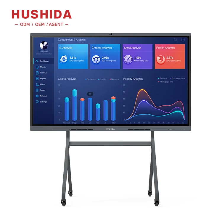HUSHIDA 86 inch interactive flat panel 75 inch interactive board price for meeting/classroom