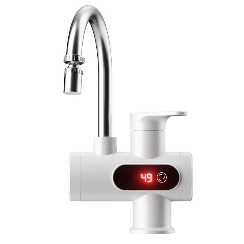 Hot Sale Kitchen Heater Tap 220V 3400W White Electric Constant Temperature Instant Heating Water Faucet For Bathroom