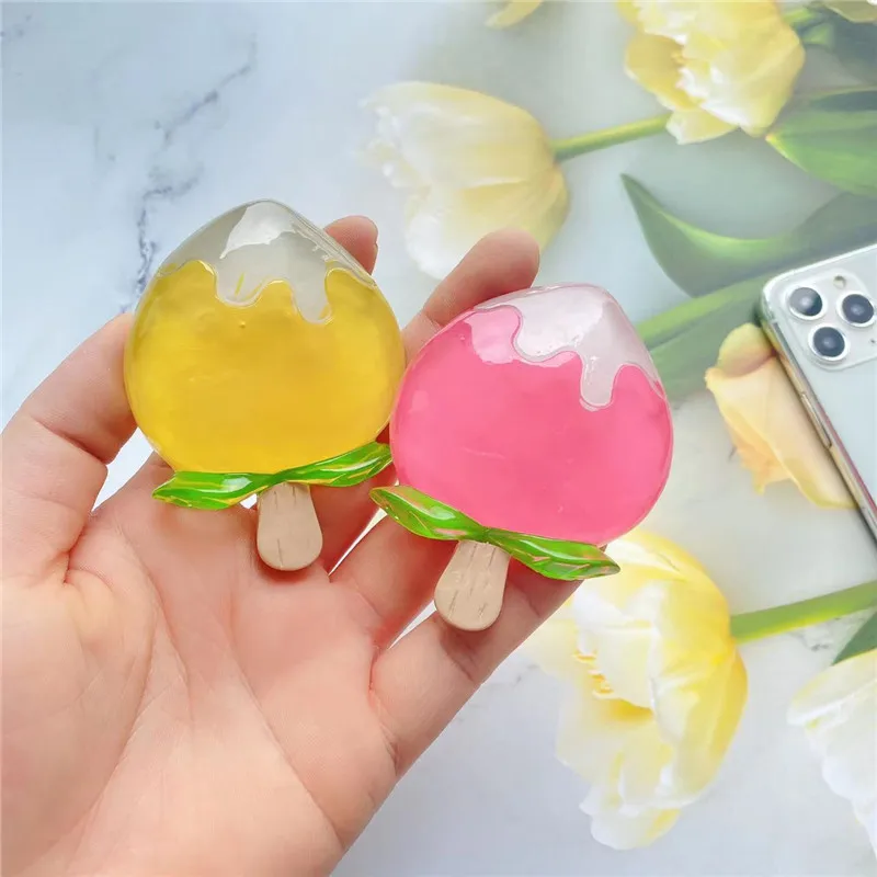 Factory Wholesale 3D Candy Color Ice Cream Grip Tok Korea Phone Holders Stand Socket Summer Fresh Bracket Foldable Phone Grip