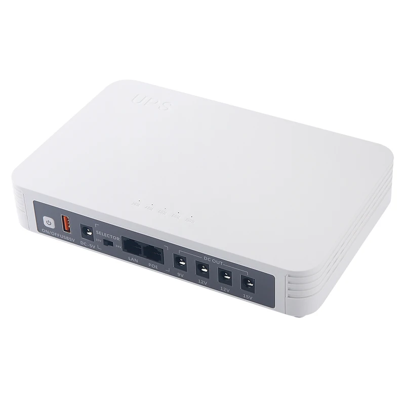 Мини 10000 мАч источник бесперебойного питания (ИБП) для Wi-Fi маршрутизатора модема 5 В/9 В/12 В/15 В/24 В онлайн DC UPS трехфазный
