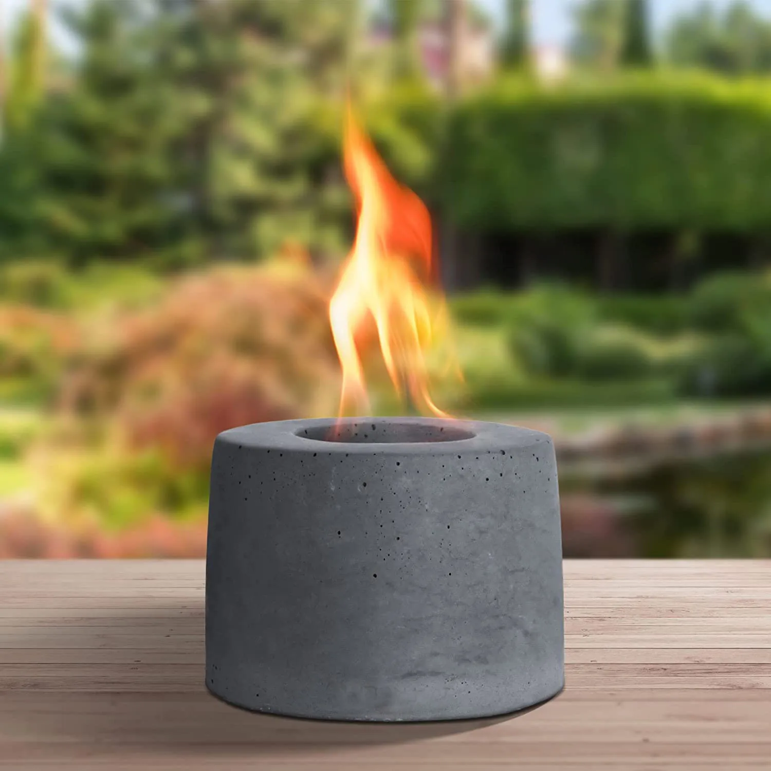 Custom Portable Small Fire Pit Bowl concrete table top fire pit