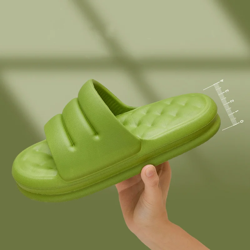 
Wholesales 2020 Comfortable EVA Super Soft Thick Non-slip Black Orange Bathroom Lady Slipper for Women Men Slippers Slides 