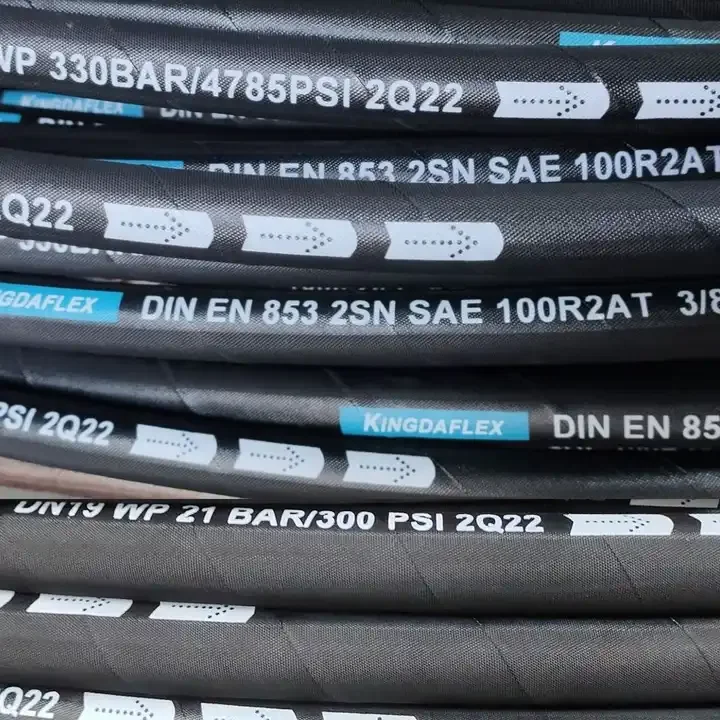 Oem Two Steel Wire Braided Rubber Hoses 2Sc Smooth Hydraulic Hose High Pressure Smooth 1Sc And 2Sc Hydraulic Hose
