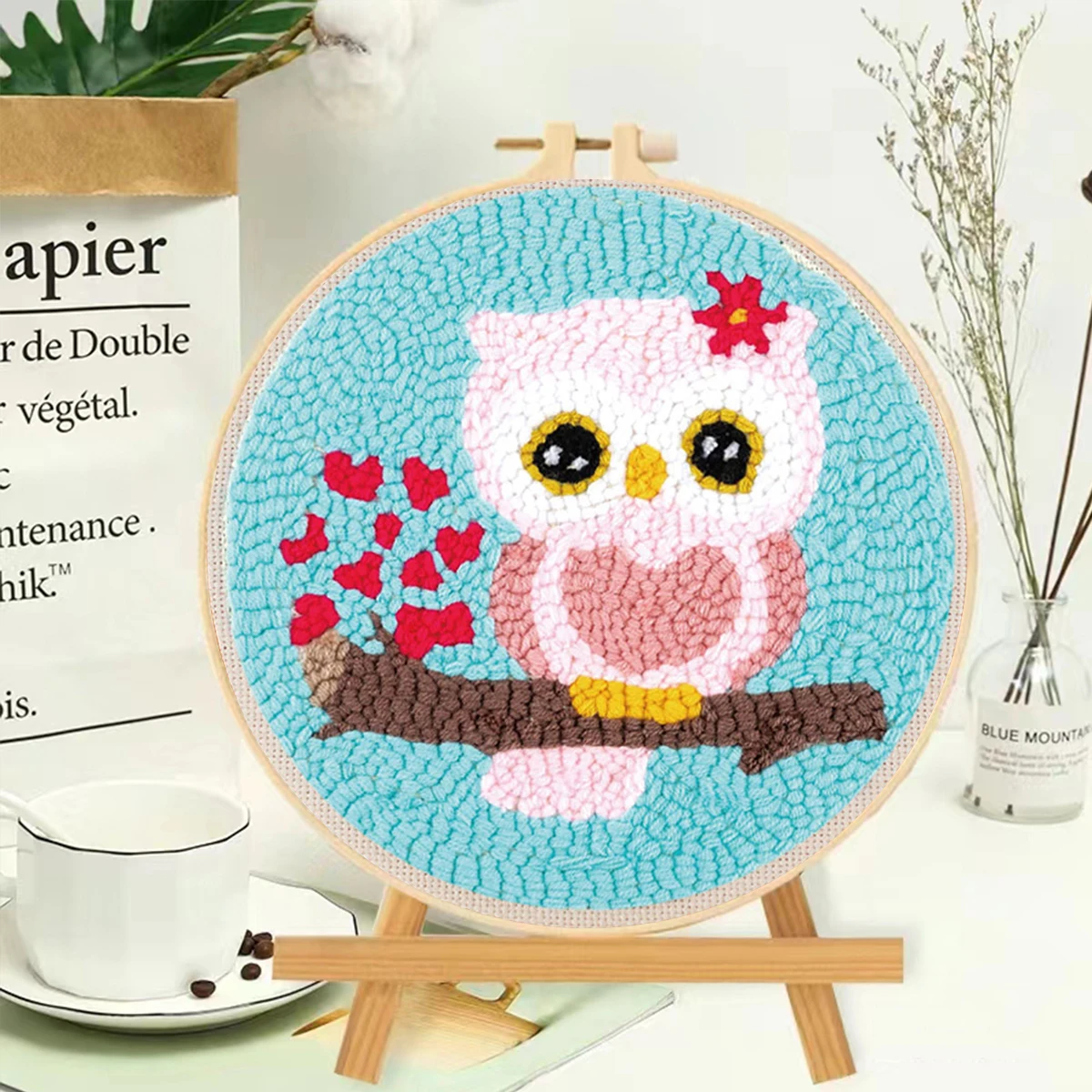 Wholesale Custom DIY Latch Hook Kits for Kids Beginner Crafts Knitting Cross Stitch Embroidery Kits Punch Needle Starter Kit