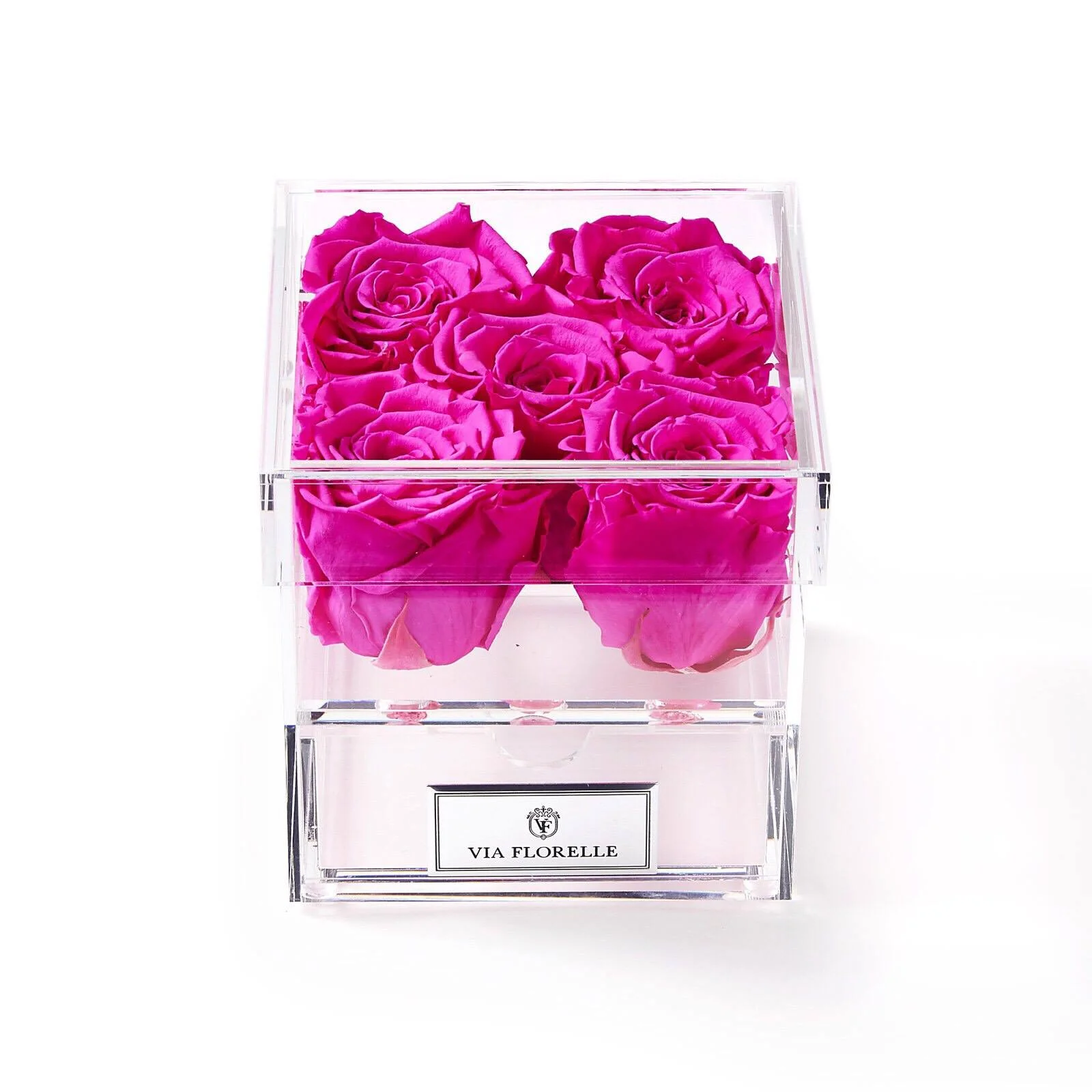 Popular Gift Box Acrylic Flower Box For 4 Roses Display Box