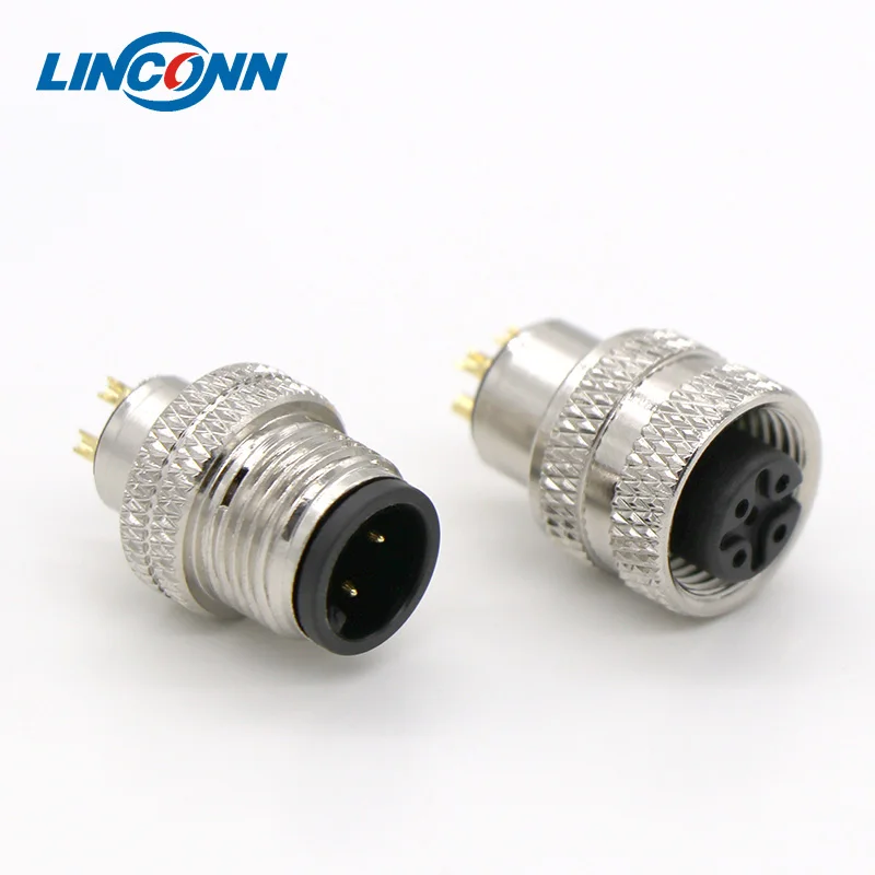 Binder circular waterproof M5 M8 M12 sensor connector 3 4 5 6 8 12 17 pin plug socket panel mount Overmould Cable