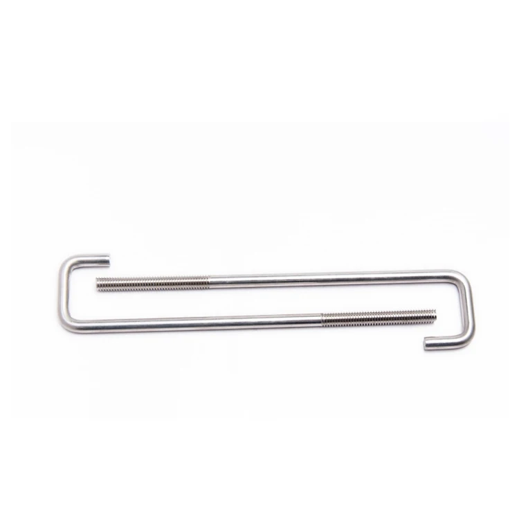 Factory supply threaded j galvanized hook bolts J shape hook bolt