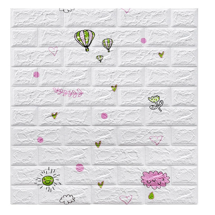 2021 wholesale 3d brick foam wall sticker decorate stone wallpaper