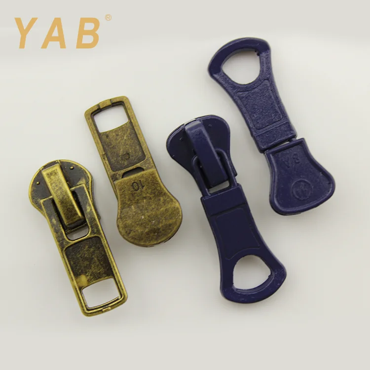 YAB Высококачественная фурнитура для сумок металлическая застежка-молния пользовательский выгравированный логотип золотая