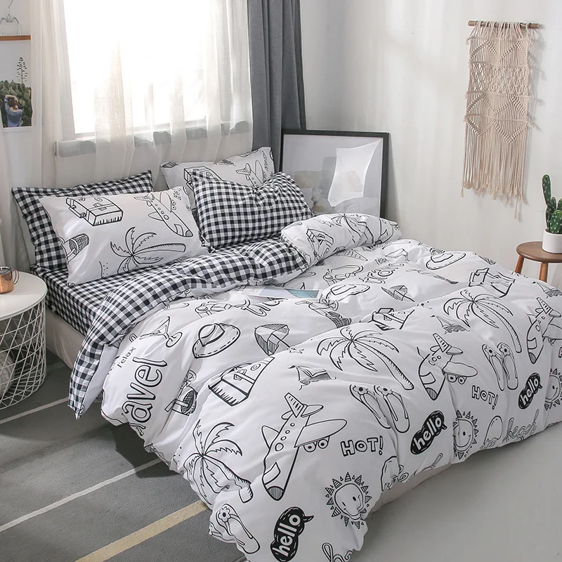 bedspread wholesale african style room designs 3d printed king size kids bed sheet set with quilt cover and fitted linen