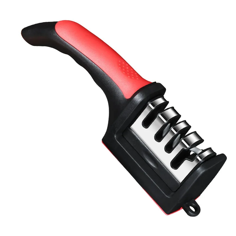 Wholesale Stainless Steel Blades Knife Sharpener Non-Slip Base fruit knife sharpener scissors