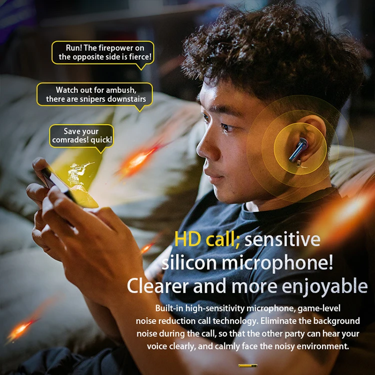 Original wireless gaming earphone earbud tws stereo sport music headset S200 BT 5.0 low latency in-ear headphone