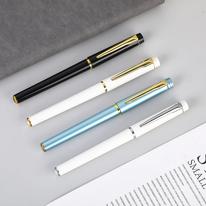 High Quality Business Gift Pen Plastic Material Custom Logo Black Gel Ink Pen With Custom Logo