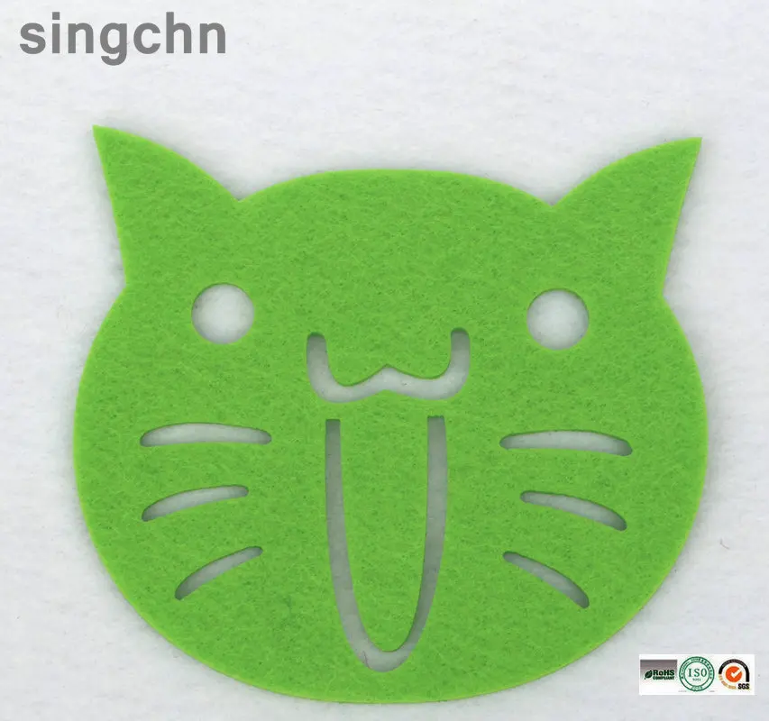 2024 Factory supply felt wool or polyester material felt placemat and drink coaster with different shape