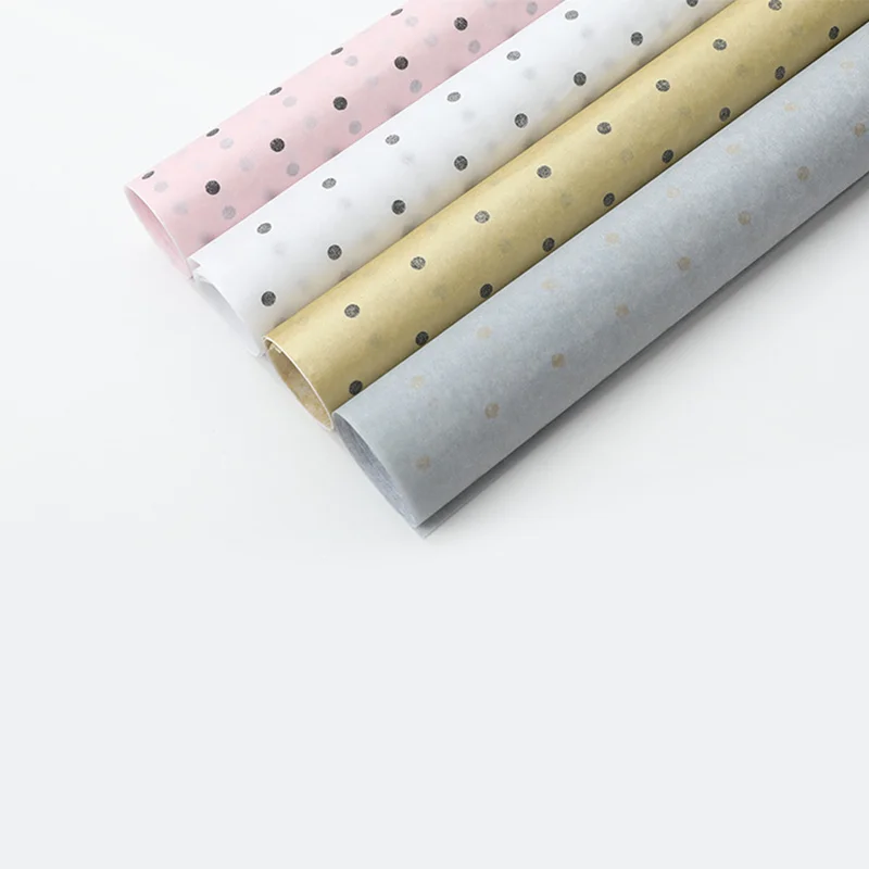 Luxury PVC-Coated Floral Flower Wrapping Paper Custom Printed Waterproof Craft Paper Bouquet Gift Wrapping Single Side Coating