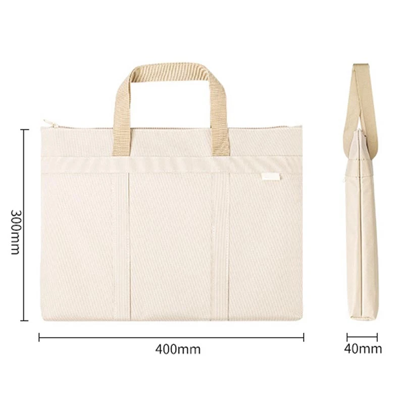 OEM Casual Men Business Trip Beige Slim Tablet Padded Compatible Laptop Bag
