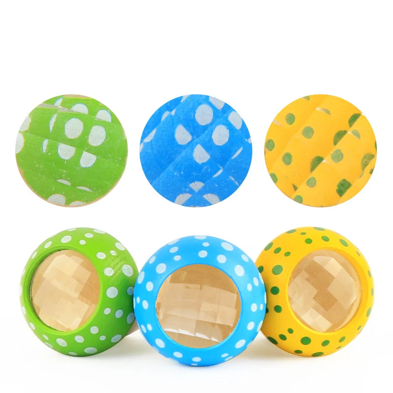 2022 New Arrival Creative Color Recognition Early Educational Toys Wooden Mushroom Kaleidoscope Toys