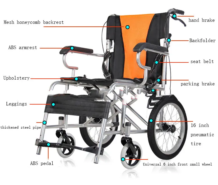 Wholesale Light Weight Steel Manual Foldable Wheelchairs Stair Climbing Wheelchair Foldable