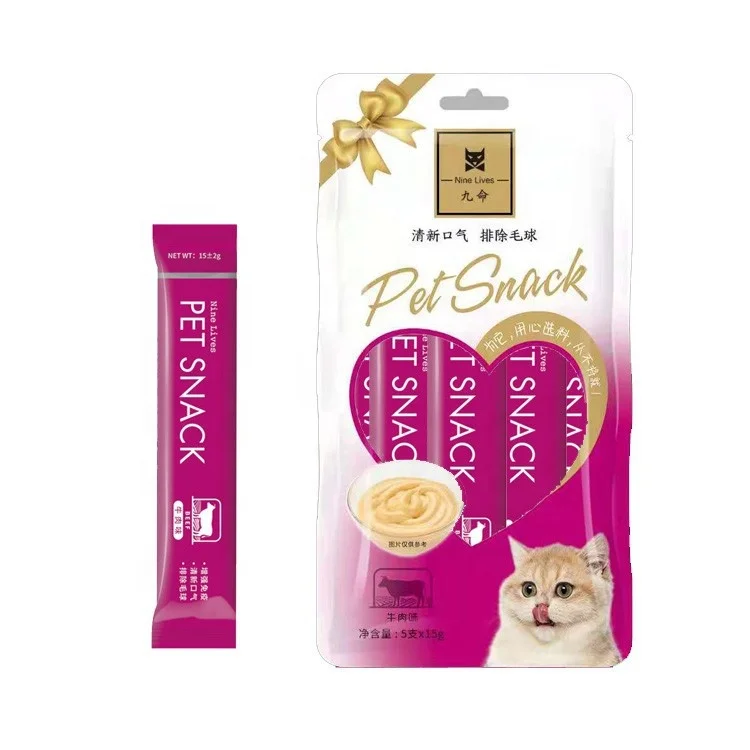 Custom Amazon Hottest Private Upscale Organic Pet Food Pet Cat Snack Cat Treats Cat Wet Food Liquid Pet Food Supplement