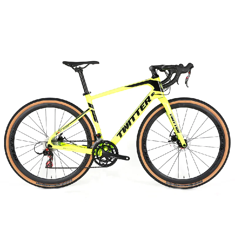 2024 New Design Carbon Road Bike Gravel Bike 22 Speed 700C Twitter GRAVEL Bicycle