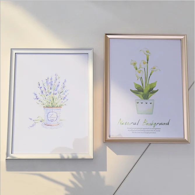 Wholesale bulk picture frames Metal Aluminum Art Picture Frame Moulding metal picture aluminium wedding album keepsake