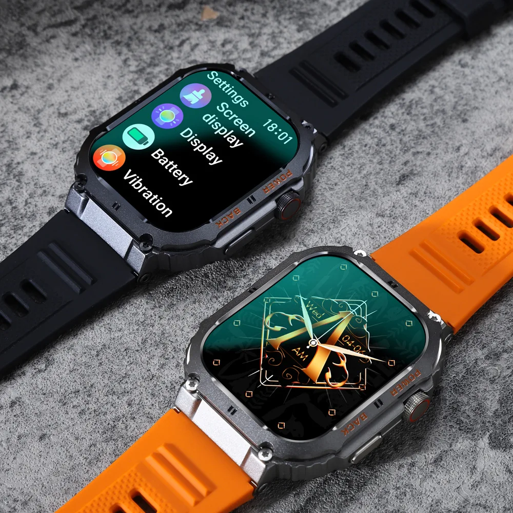 1.96-inch metal case, heart rate, blood pressure, blood oxygen, sleep, weather information reminder, waterproof call watch