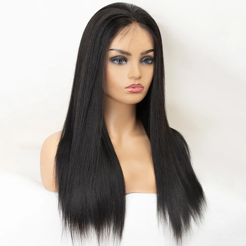 High Quality Wholesale Pure Human Hair HD Lace Raw Indian Women Hair Ponytail Lace Front Wig