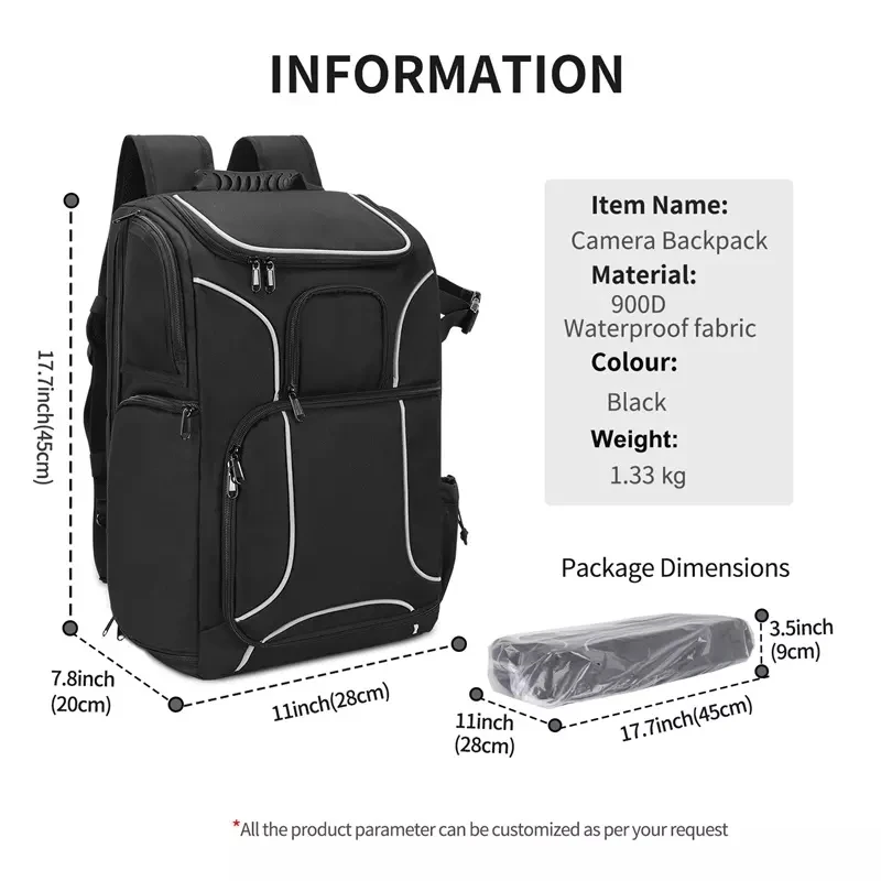 Travel Hiking Video Backpack Outdoor Photographic Equipment Tool Backpack Dslr Camera Bag