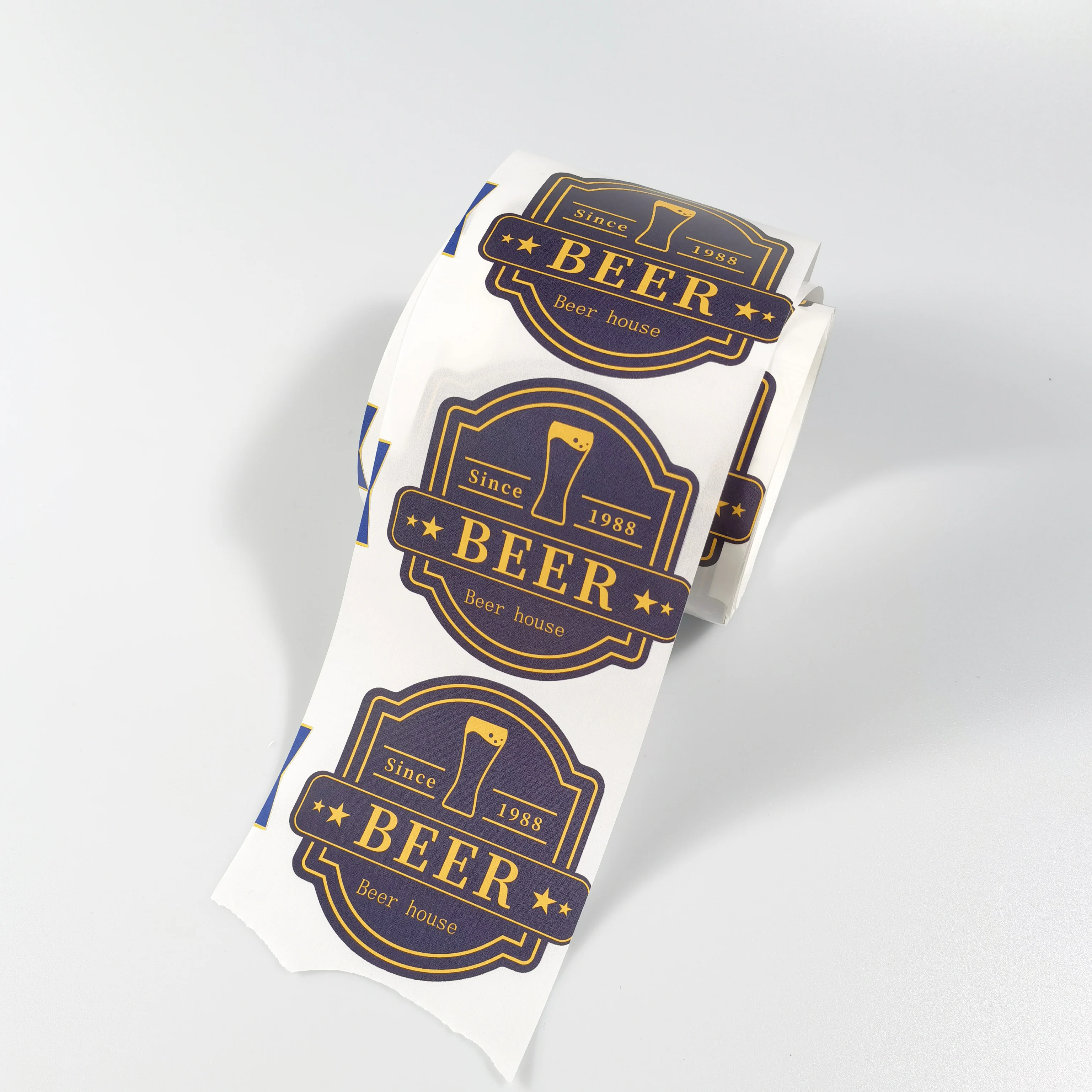 Spirit Bottle Labels For Brandy Vodka Whisky Tequila Gin Spirits Private Beer Label Wine Glasses Bottle Labeling Printer Sticker