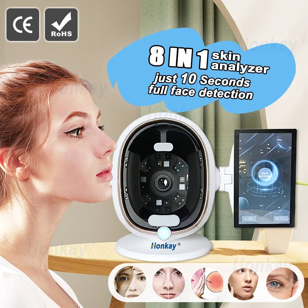Water Cheek Elastic Age Test Meter Skin Moisture&Oil Content Skin Analyzer Fluorescent Agent Detector Skin Tester
