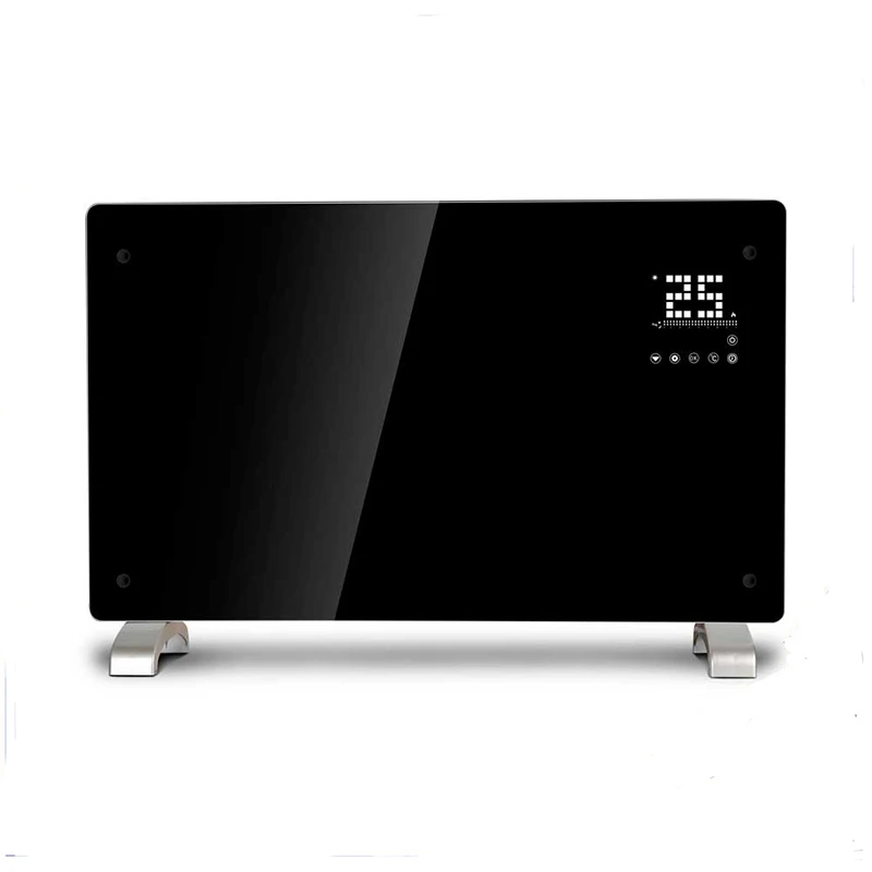 Portable 24-Hour Timer Tempered Glass Convection Panel Heater Wall Mount Freestanding with WIFI Thermostat Indoor Use Bathroom