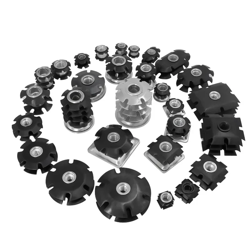 Hot Sales Star Nuts M6 M8 Spring Threaded Tube Connector Sunflower Star Nut For Mountain Road Bike