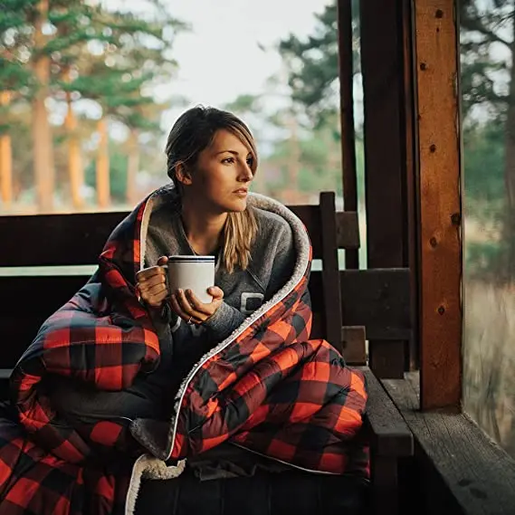 
Одеяло Sherpa Puffy на прошлый сезон | Ультрамягкое теплое Флисовое одеяло Sherpa для кемпинга, пикников, путешествий, концертов 