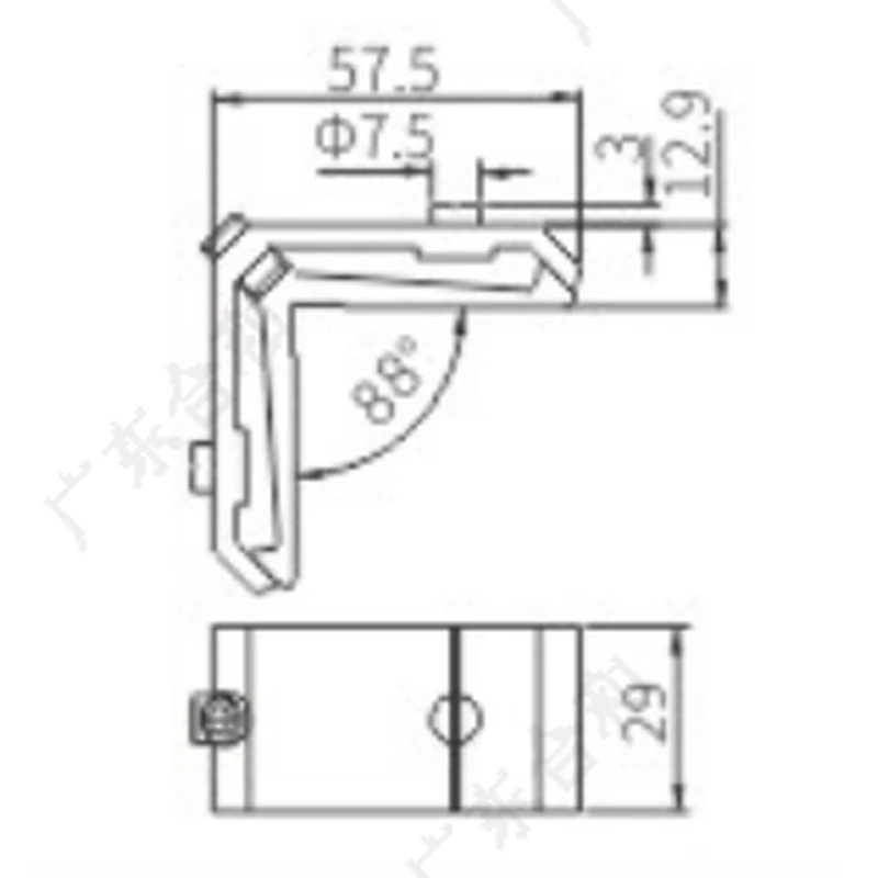 Aluminium Door and Window Corner Joint  Cleat Connector CCG01B